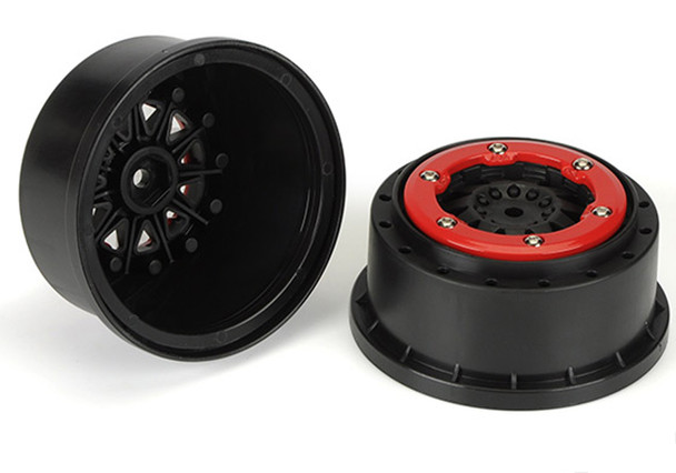 Pro-Line 2745-03 ProTrac F-11 2.2/3.0 Red/Black Beadlock Short Course Wheels