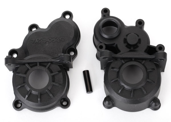 Traxxas 8691 Front / Rear Gearbox Halves w/ Idler Gear Shaft : E-Revo VXL Brushless