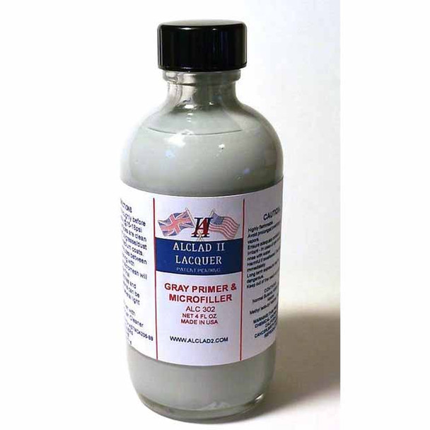 Alclad II Lacquer Grey Primer & Microfiller 4oz ALC302