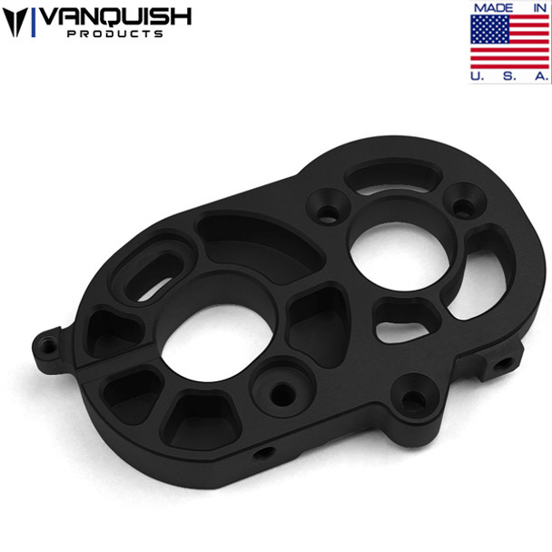 Vanquish Products Motor Plate Black Anodized : SCX10-II