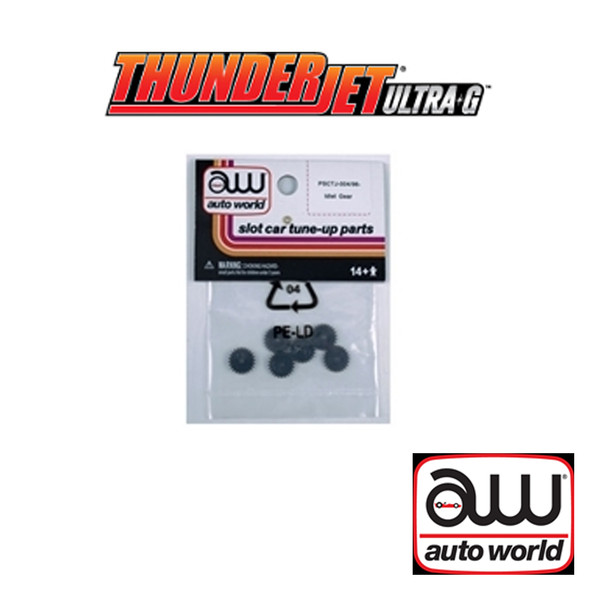 Auto World Thunderjet Idler Gear (6) Pack: 1:64 / HO Scale Slot Car