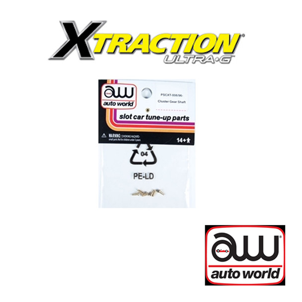 Auto World Xtraction Cluster Gear Shaft (Rivet) (6) Pack: 1:64 / HO Scale Slot Car