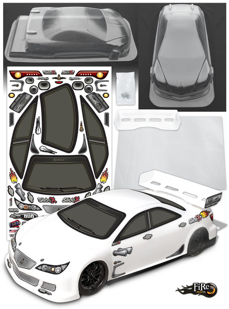 Fire Brand RC SLIDER™ 1:10 SCALE DRIFT/RACE CLEAR BODY
