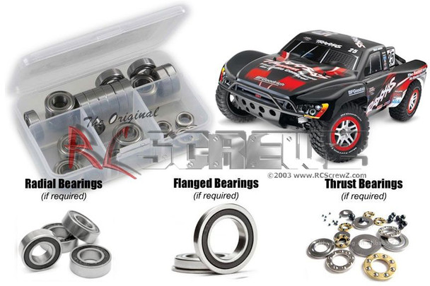 RC Screwz TRA039R Traxxas Slash 4x4 Rubber Shielded Bearings Kit