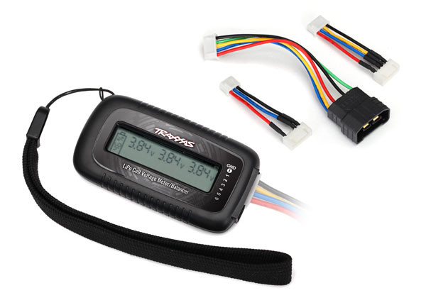 Traxxas 2968X LiPo Cell Voltage Checker / Balancer w/ Adapter for iD Batteries