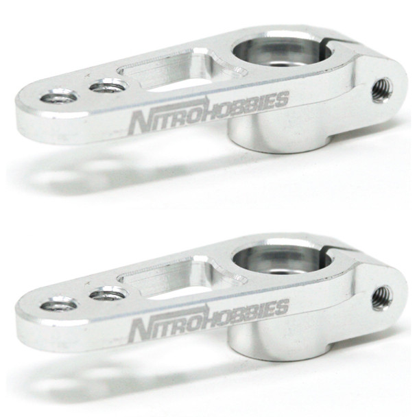 Nitro Hobbies 25T M3 CNC Aluminum Futaba / Savox Servo Horn Arms Silver 25T (2)