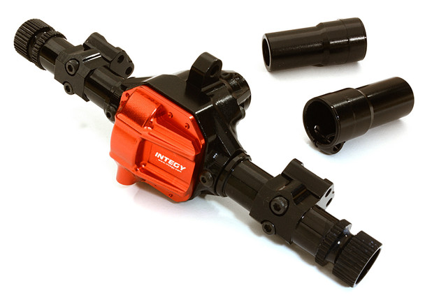Integy Aluminum Rear Axle Housing Kit : Axial SCX10 II Rock Crawler C27167BLACK