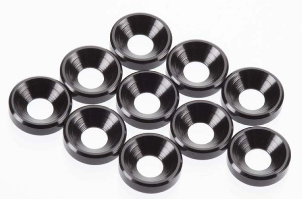 Tekno R/C TKR1228 M4 Countersunk Washers Black Anodized (10)