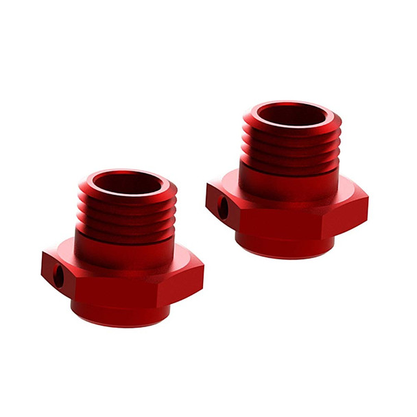 ARRMA AR310484 Wheel Hex Alum 17mm (16.5mm Thick) Red (2) : Kraton /Outcast /Talion