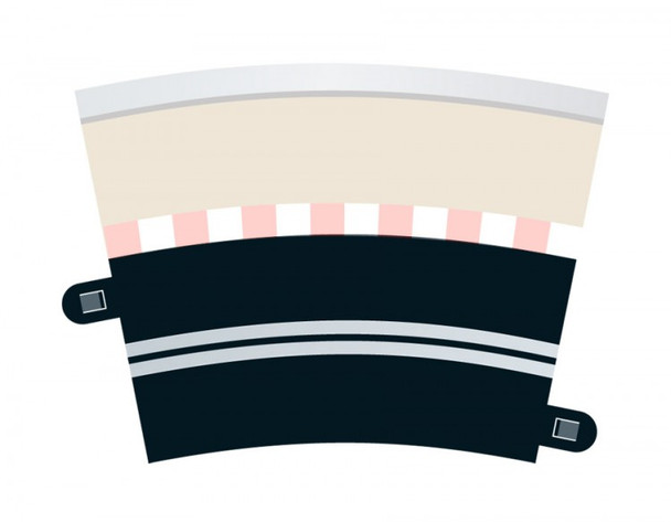 Scalextric C7017 Single Lane Radius 3 Curve 22.5° 4-Pack : 1/32 Slot Car