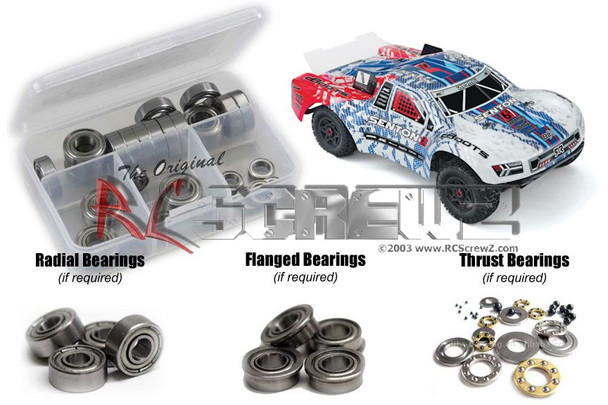 RC Screwz ARRM010B Arrma Senton SC 6S BLX Metal Shielded Bearing Kit