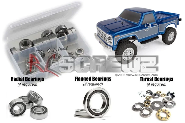 RC Screwz ASS092R Associated CR12 Trail Series Rubber Shielded Bearing Kit