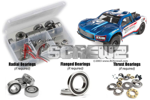 RC Screwz ASS094R Associated RC10SC6.1 Team Rubber Shielded Bearing Kit