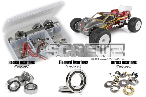 RC Screwz ASS095R Associated RC10T6.1 Rubber Shielded Bearing Kit