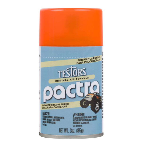 Testors Pactra 303409 Fluorescent Orange Lacquer Polycarbonate Paint 3oz