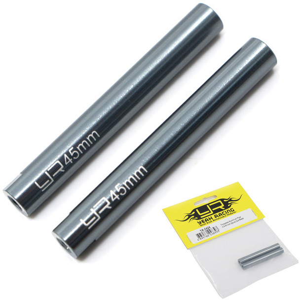 Yeah Racing Threaded Aluminum Link Pipe 6x45mm (2pcs) GunMetal YA-0424