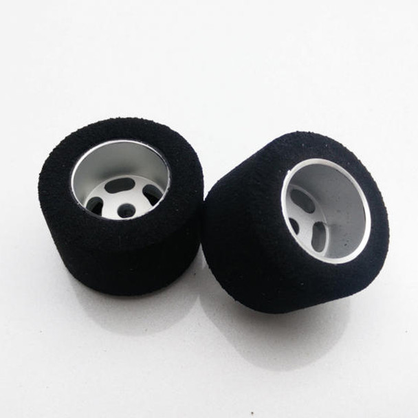 H&R Racing HR1204 27 x 18mm Hard Foam Tire w/ Wheel 1/8 Axle (2) 1:24 Slot Car