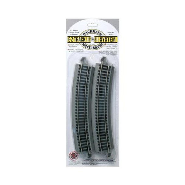 Bachmann E-Z Train Track 22" Curved Nikel / Silver HO 44503