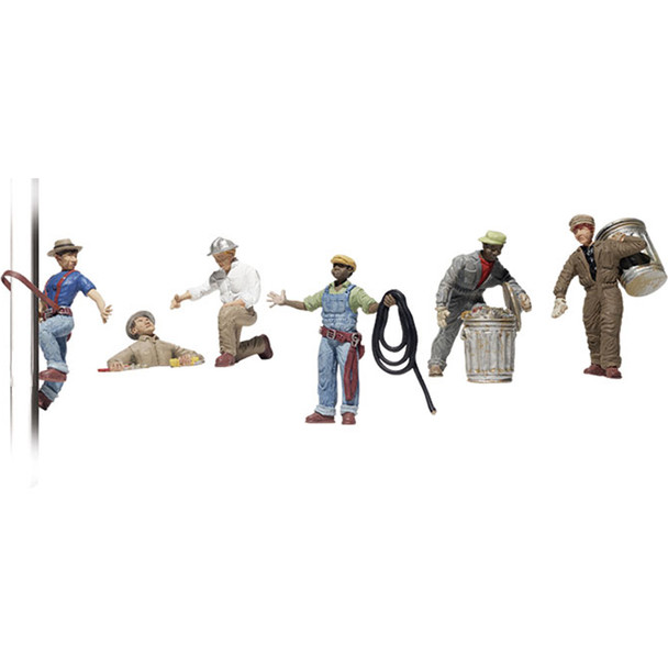 Woodland Scenics Accents A1826 Figures - City Workers - Pkg (8) HO Scale