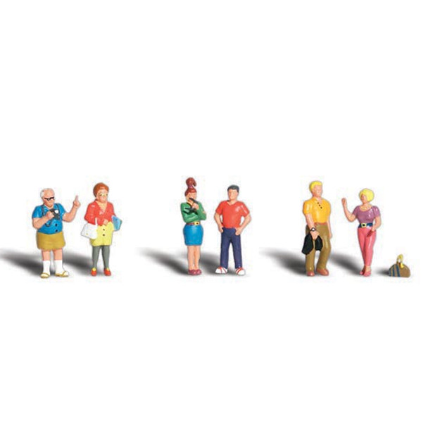 Woodland Scenics Accents A1836 Figures - Tourists - Pkg (7) HO Scale