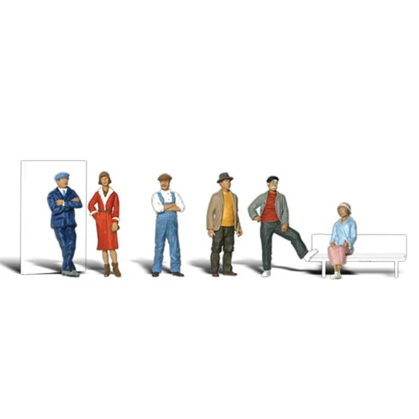Woodland Scenics Accents A1874 Figures - Casual People- Pkg (6) HO Scale