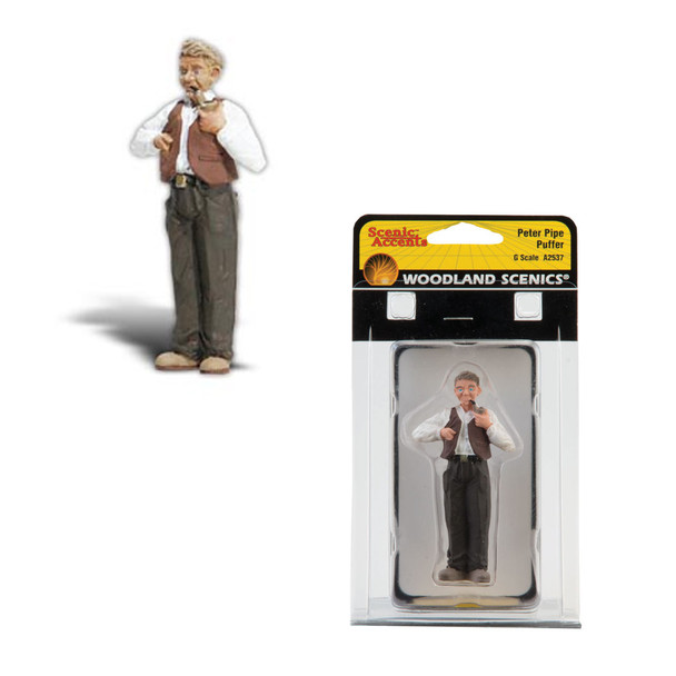 Woodland Scenics Accents A2537 Figures Peter Pipe Puffer G Scale