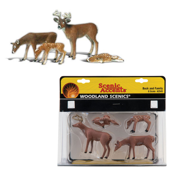 Woodland Scenics Accents A2543 Figures Buck & Family G Scale