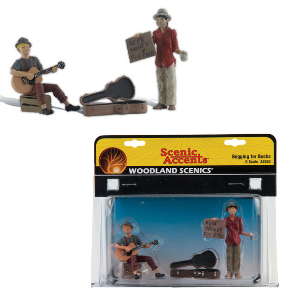 Woodland Scenics Accents A2563 Figures Begging For Bucks G Scale