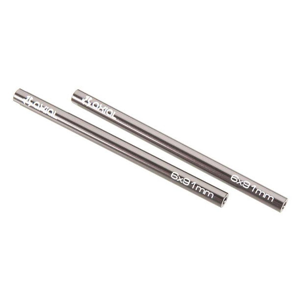 Axial AX30524 Threaded Aluminum Pipe 6x91mm Gray (2) : SCX10 II