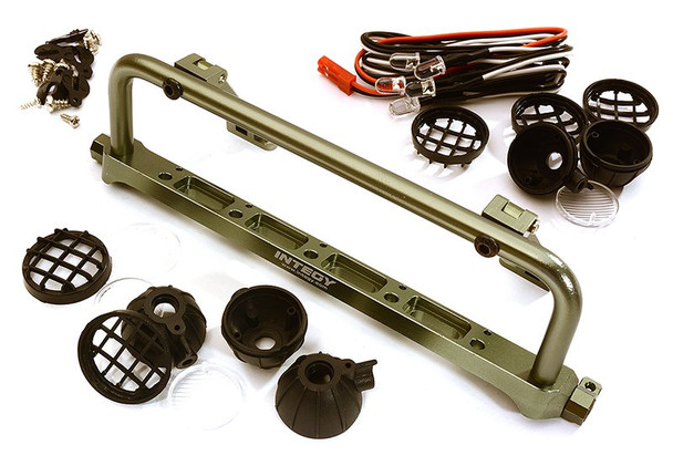 Integy Realistic Roof Top 5 LED Light Bar Cage : 1/10 Crawler C28503GUN