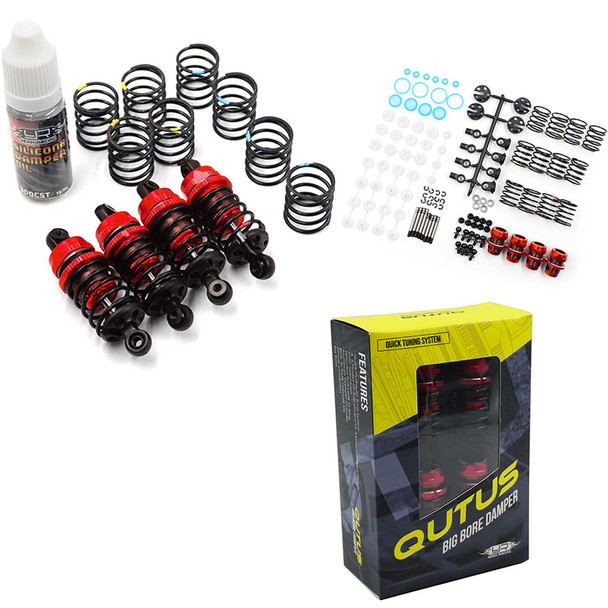 Yeah Racing DBB-2050RD QUTUS 50mm Damper Shock (4) : 1/10 Touring M-Chassis Car Red