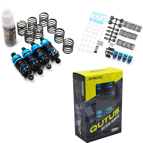 Yeah Racing DBB-2055BU QUTUS 55mm Damper Shock (4) : 1/10 Touring M-Chassis Car Blue
