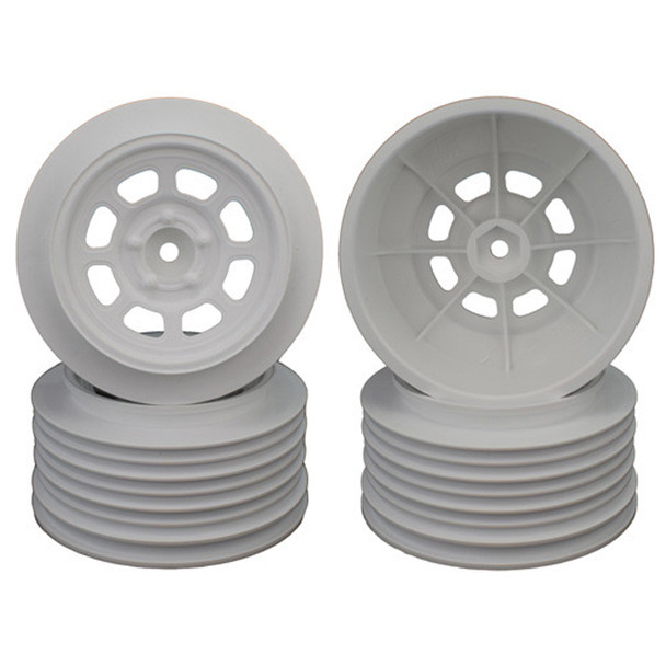 DE Racing DER-DS4-RW Speedway Wheels White (4) : Traxxas Slash Rear 21.5mm