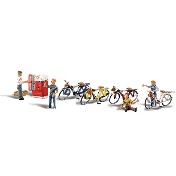 Woodland Scenics Accents Bicycle Buddies Train Figures O A2752