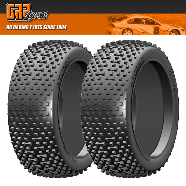 GRP GB05A 1:8 Buggy ATOMIC A Soft Donut Tires w/ Insert (2) : Front / Rear