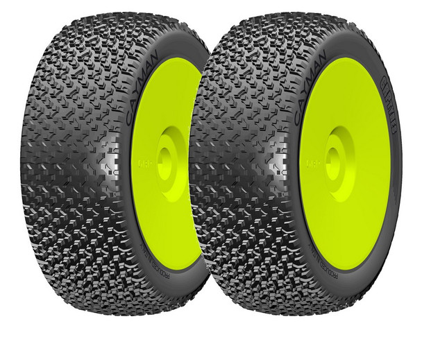 GRP GBY12X 1:8 Buggy CAYMAN  X ExtraSoft Mounted Tires w/ Yellow Wheel (2) : F/R