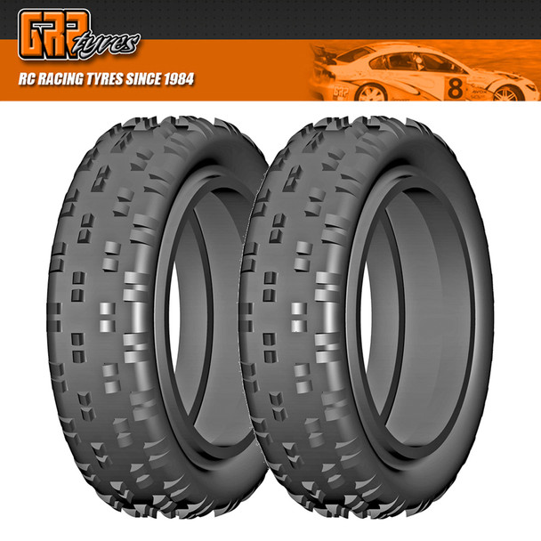 GRP GN10C 1:10 Buggy 2WD BULDOG C Hard Donut Tires NO Insert (2) : Front
