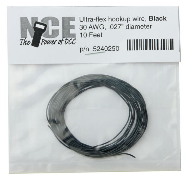 NCE 5240250 Ultraflex Wire 30 Gauge 10ft Black