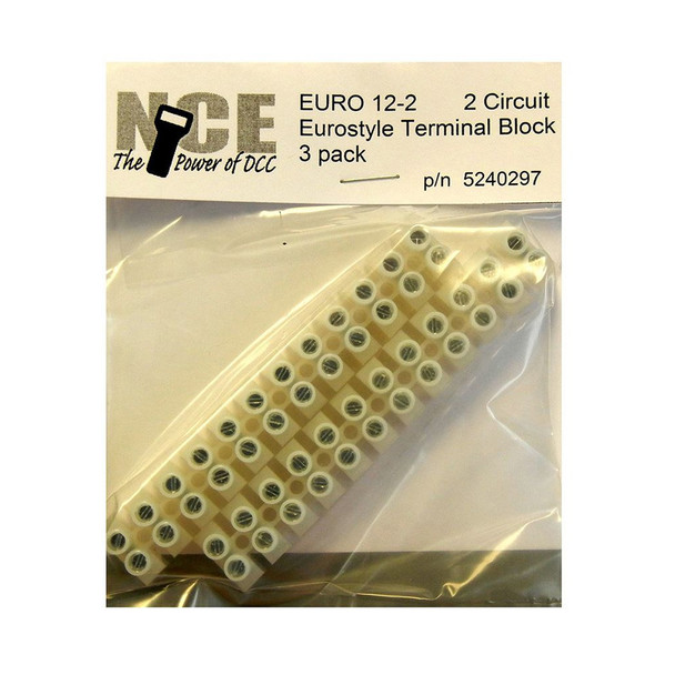 NCE 5240297 Euro12-2 Eurostyle Terminal Strip 12 Circuit 2 Pack