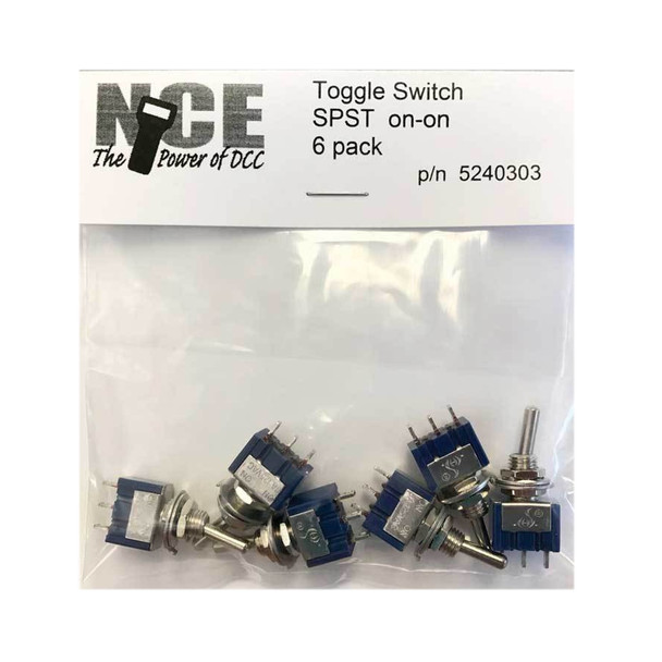 NCE 5240303 TS6S On/On SPST Toggle Switch 6-Pack 125V - 5A