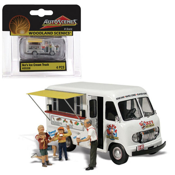 Woodland Scenics Ike's Ice Cream Truck N Railroad Train Figure / Vehicle AS5338