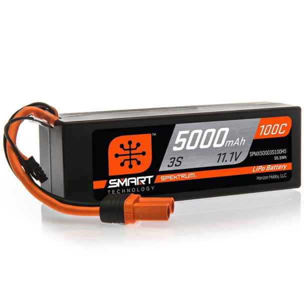 Spektrum 11.1V 5000mAh 3S 100C Smart LiPo Battery Hardcase w/ IC5 Connector