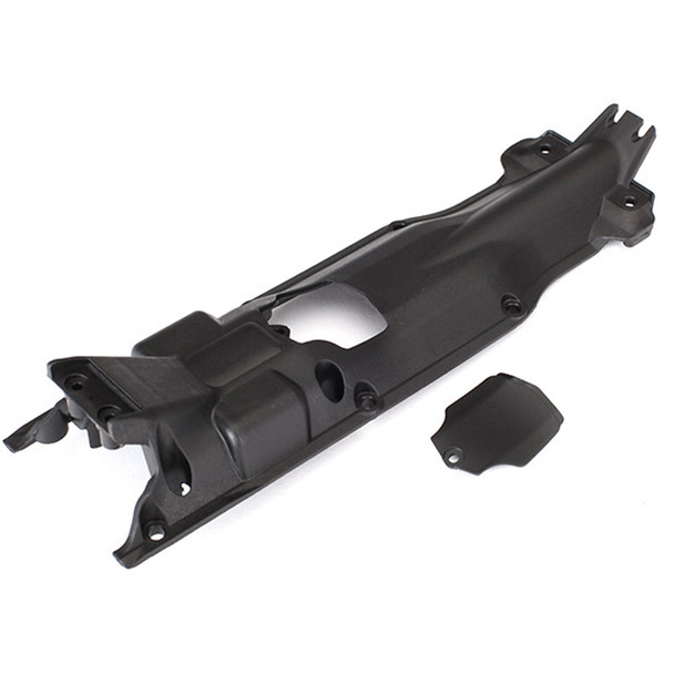 Traxxas 5637X Nylon Transmission Skidplate Cover Black : E-Revo VXL Brushless