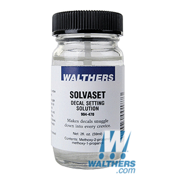 Walthers 904-470 Solvaset Decal Setting Solvent 2oz 59.1mL Bottle : ALL Scales