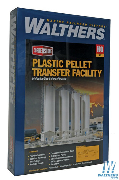 Walthers 933-3081 Plastic Pellet Transfer Kit  20 x 4 x 8-1/4" : HO Scale