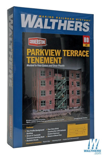 Walthers 933-3177 Parkview Terrace Background Building Kit : HO Scale