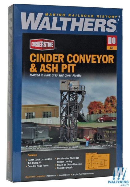 Walthers 933-3181 Cinder Conveyor & Ash Pit Kit : HO Scale