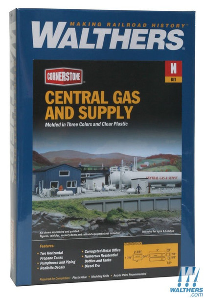 Walthers 933-3213 Central Gas and Supply Kit : N Scale