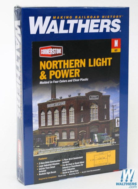 Walthers 933-3214 Northern Light & Power Powerhouse Kit : N Scale