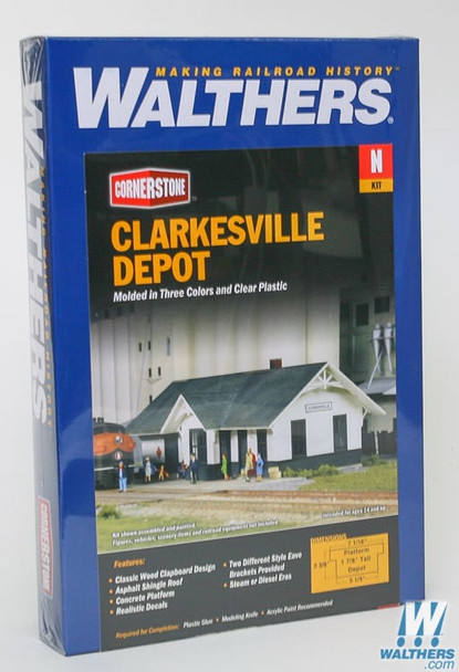 Walthers 933-3240 Clarkesville Depot Kit - 5-1/4 x 2 x 1-7/8" : N Scale